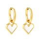 Jewelry Supplier of Golden Earring Clasps & Heart Inlaid White Shell & Black & Red Acrylic