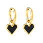 Jewelry Supplier of Golden Earring Clasps & Heart Inlaid White Shell & Black & Red Acrylic