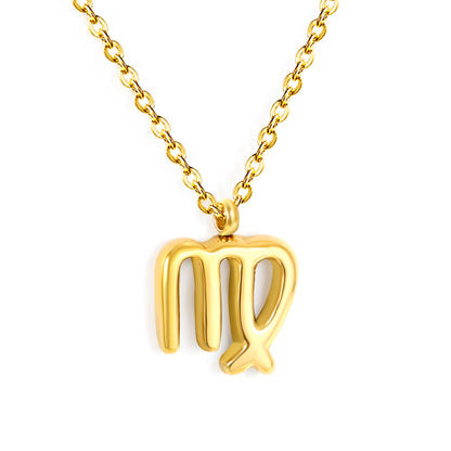 Wholesale 18K Gold Plated Zodiac Sign Necklace Astrological Symbol Pendant Delicate Chain Celestial Luxury