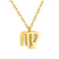 Wholesale 18K Gold Plated Zodiac Sign Necklace Astrological Symbol Pendant Delicate Chain Celestial Luxury
