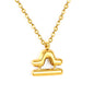Wholesale 18K Gold Plated Zodiac Sign Necklace Astrological Symbol Pendant Delicate Chain Celestial Luxury
