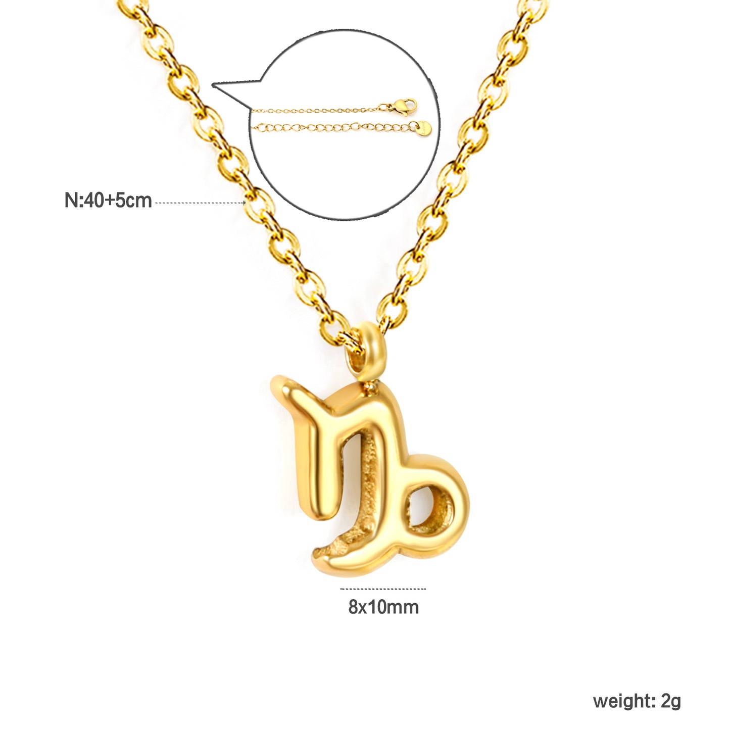 Wholesale 18K Gold Plated Zodiac Sign Necklace Astrological Symbol Pendant Delicate Chain Celestial Luxury