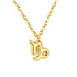 Wholesale 18K Gold Plated Zodiac Sign Necklace Astrological Symbol Pendant Delicate Chain Celestial Luxury