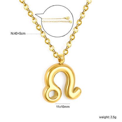 Wholesale 18K Gold Plated Zodiac Sign Necklace Astrological Symbol Pendant Delicate Chain Celestial Luxury