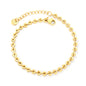 Stainless steel small heart chain + round tail tag bracelet jewelry supplier