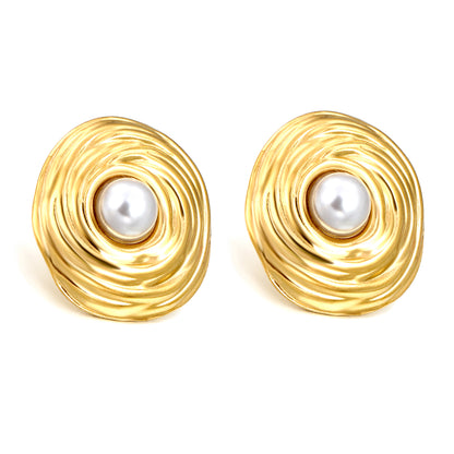 Bulk Spiral Pearl Hoops Modern Motion