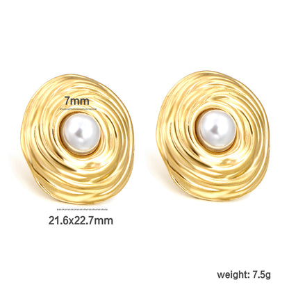 Bulk Spiral Pearl Hoops Modern Motion