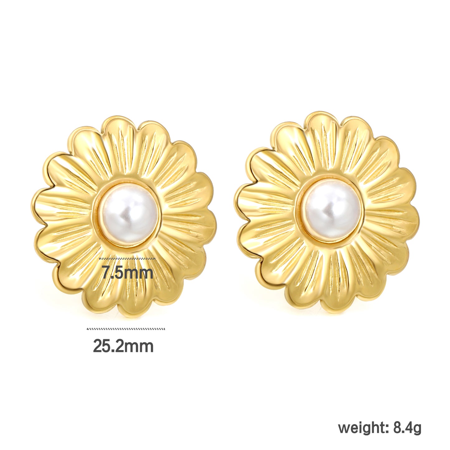 Wholesale Floral Pearl Earrings Elegant Romance