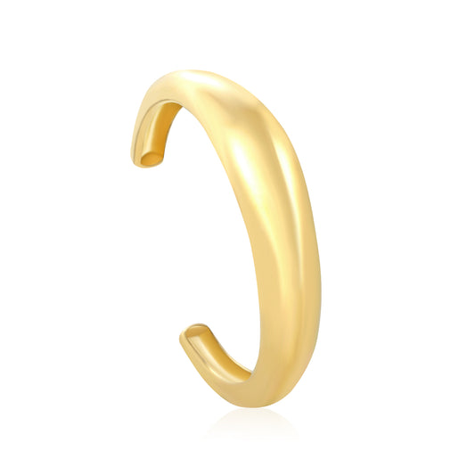 Bulk 18K Gold Plated Contemporary Irregular C-Shaped Bracelet