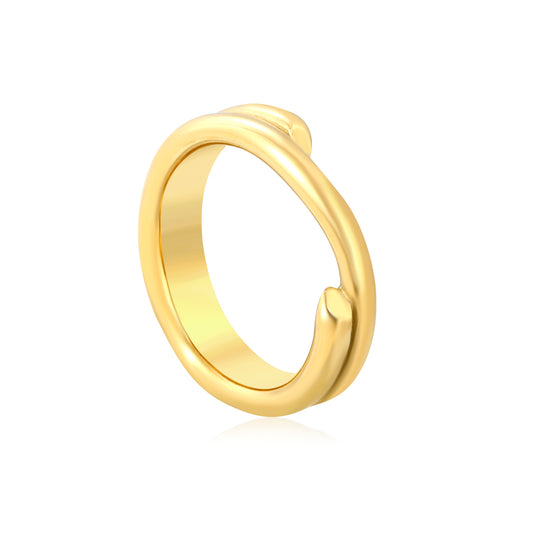 Bulk 18K Gold Plated Modern Spiral Open Ring
