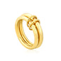 Wholesale 18K Gold Plated Multi-Loop Interlock Ring Twisted Circle Sculpture Light Luxury Art