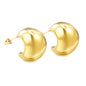 Wholesale 18K Gold Crescent Shaped Earrings Mysterious Style