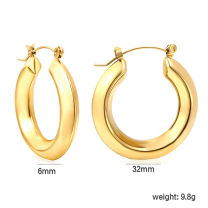 Wholesale Simple Gold Hoop Earrings for Fashion Distributors