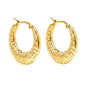 Wholesale Futuristic Radiant - Striped Gold Hoop Earrings for Vendors