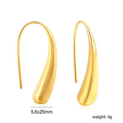 Wholesale Long Arc Earrings Fluid Minimalist