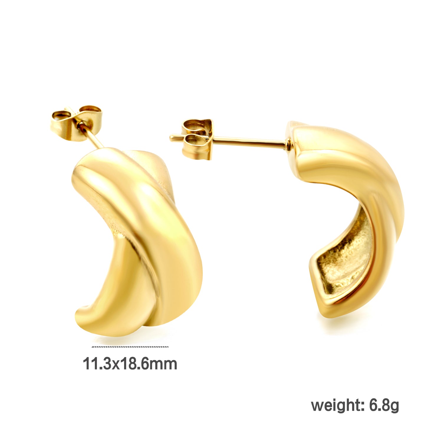 Bulk Crescent Shaped Earrings Sleek Design