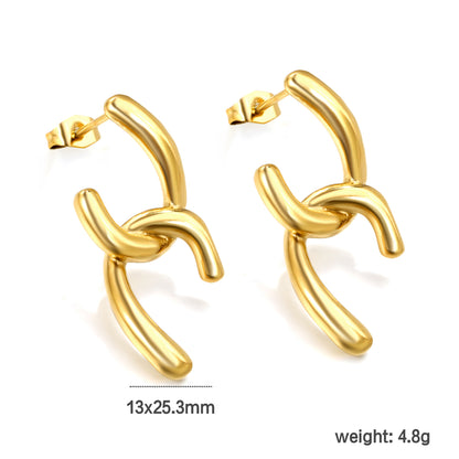 Wholesale Chain Link Earrings Modern Aesthetic