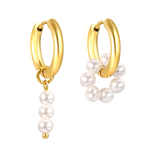Bulk Pearl Chain Hoops Gentle Radiance