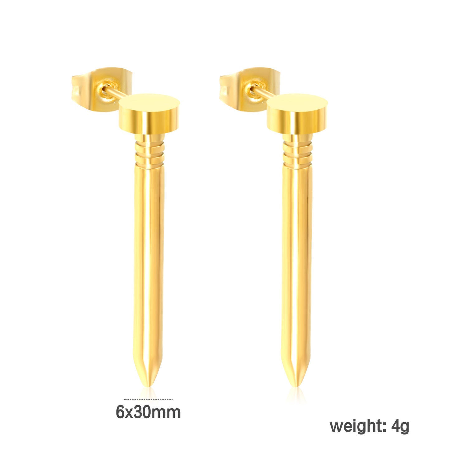 Bulk Spiral Stud Earrings Smooth Design
