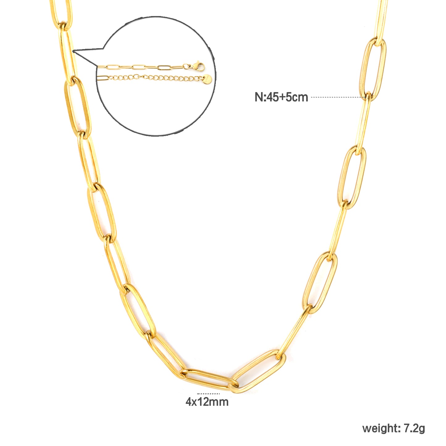 Bulk 18K Gold Plated Modern Long Flat Cross Charm Necklace