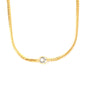 Wholesale 18K Gold Plated Tank Chain Necklace Solitaire Diamond Pendant Industrial Vintage