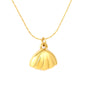 Wholesale 18K Gold Plated Shell Pendant Necklace Textured Surface Natural Theme Luxury