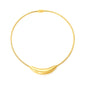 Wholesale 18K Gold Plated Wide U-Collar Necklace Contoured Design Minimalist Statement