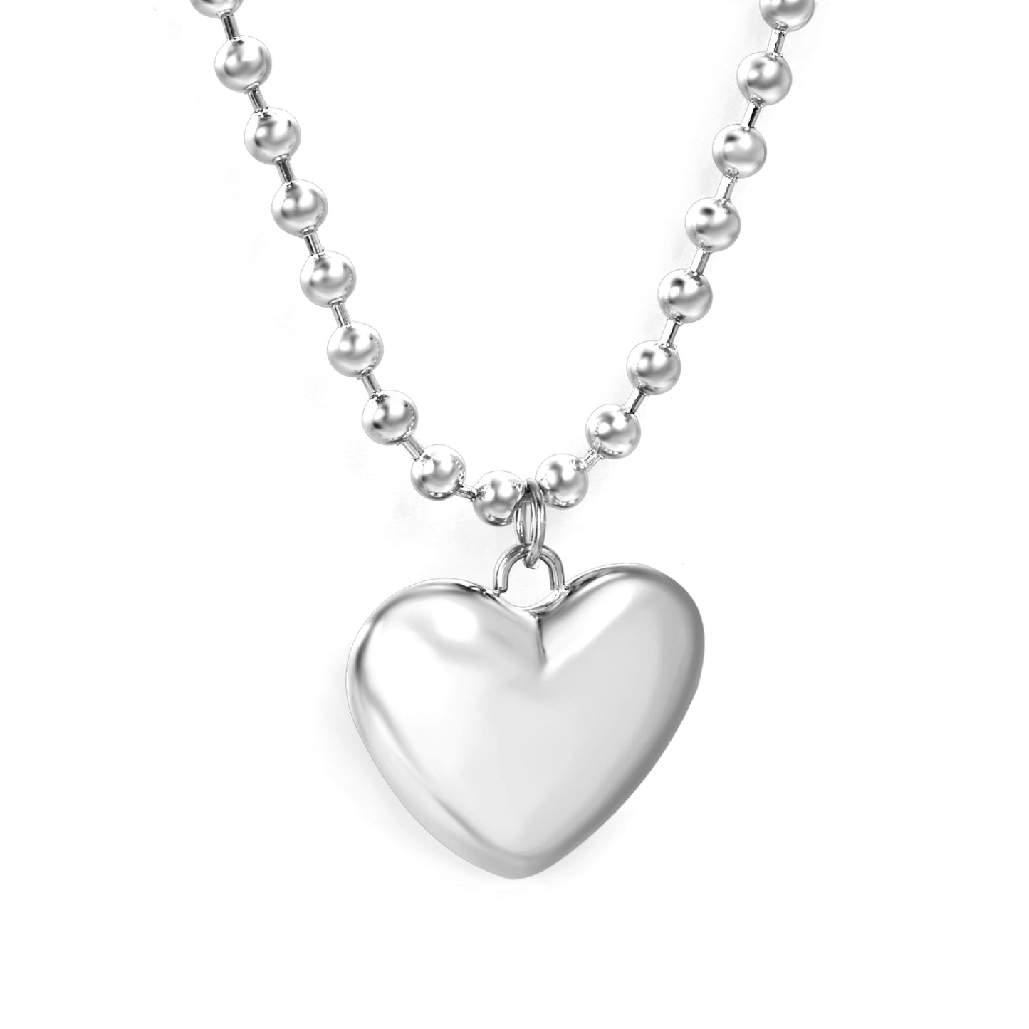 Bulk Stainless Steel Gold Heart Pendant Necklace Sweet Style