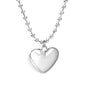 Bulk Stainless Steel Gold Heart Pendant Necklace Sweet Style