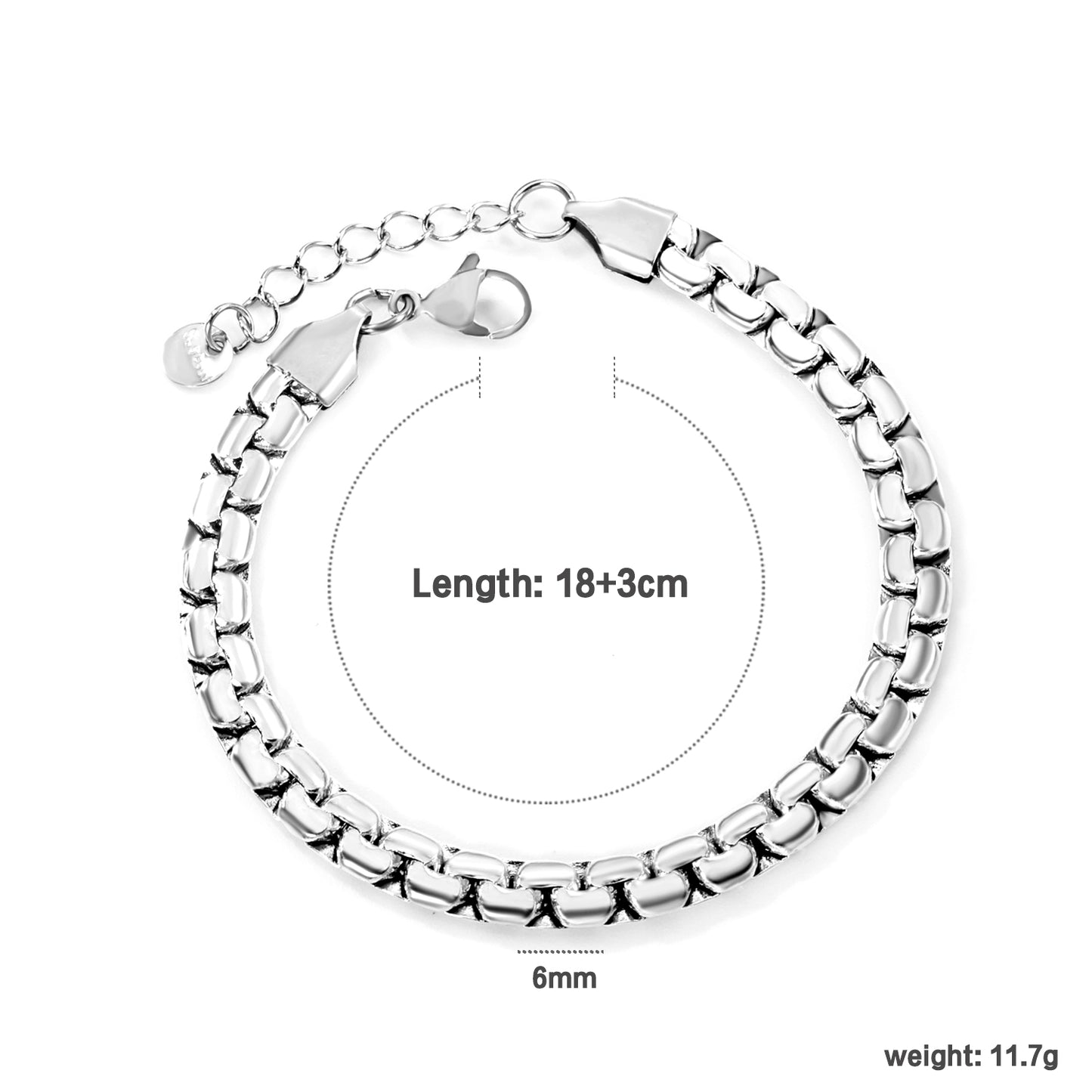 Wholesale 18K Gold Plated Angular Geometric Chain Bracelet Modern