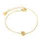 Wholesale 18K Gold Plated Hexagon Diamond Bracelet Honeycomb Setting Delicate Chain Futuristic Geometry