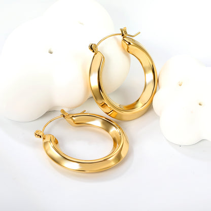 Wholesale Simple Gold Hoop Earrings for Fashion Distributors