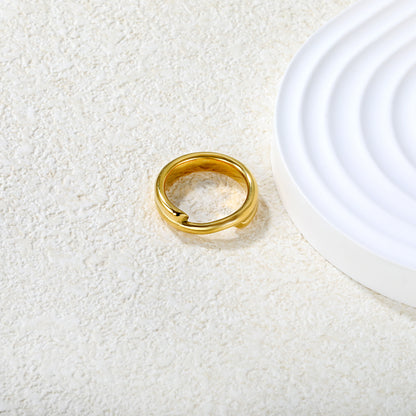 Bulk 18K Gold Plated Modern Spiral Open Ring