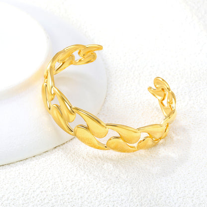 Wholesale Stainless Steel Elegant Thick Wide Bangle Bracelet