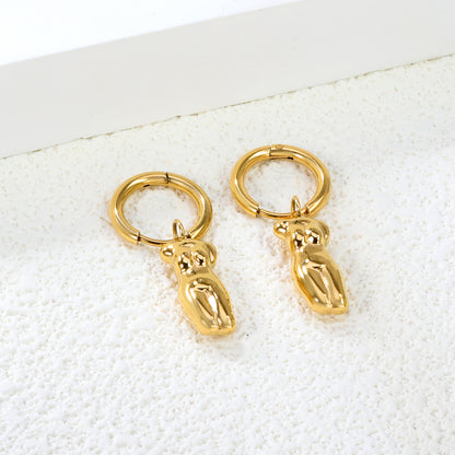 Wholesale 18K Gold Figure Hoop Earrings Unique Style