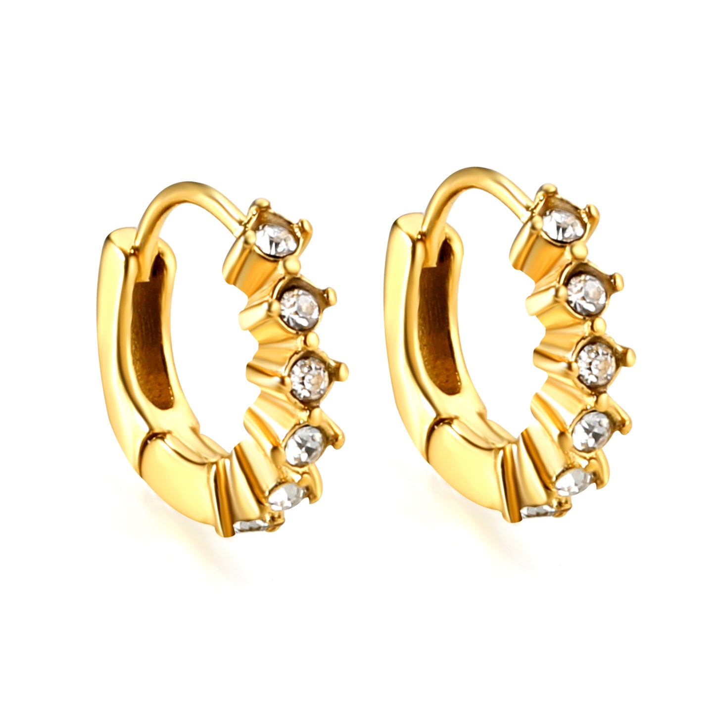 Wholesale Complex Diamond - Set Gold Earrings for Jewelry Vendors