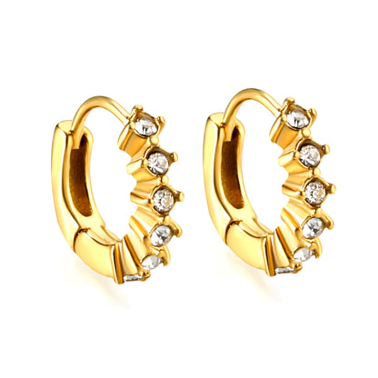 Wholesale Complex Diamond - Set Gold Earrings for Jewelry Vendors