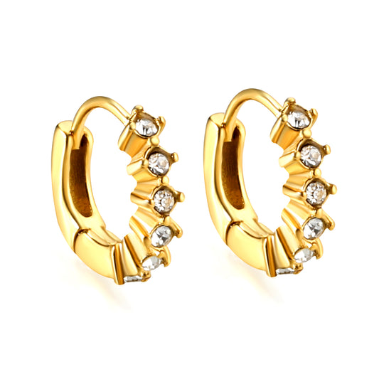 Wholesale Complex Diamond - Set Gold Earrings for Jewelry Vendors