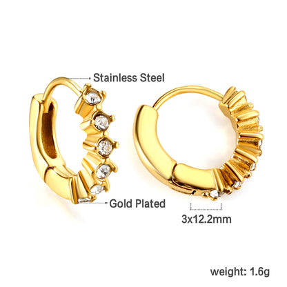 Wholesale Complex Diamond - Set Gold Earrings for Jewelry Vendors