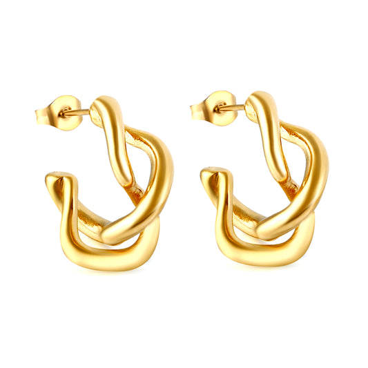 Wholesale Twisted Gold Earrings for Accessory Vendors
