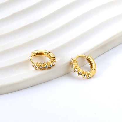 Wholesale Complex Diamond - Set Gold Earrings for Jewelry Vendors