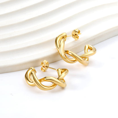 Wholesale Twisted Gold Earrings for Accessory Vendors