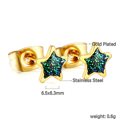 Wholesale 18K Gold Special Star Earrings Sparkling Design Fast Production