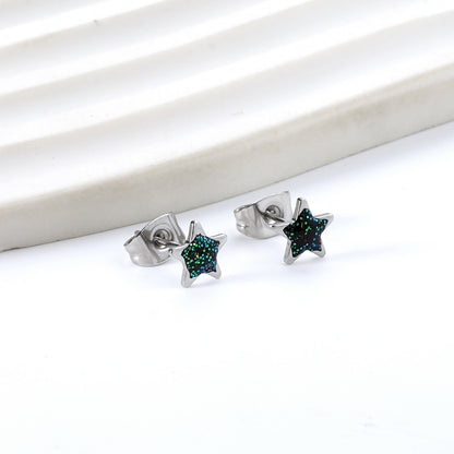 Wholesale 18K Gold Special Star Earrings Sparkling Design Fast Production