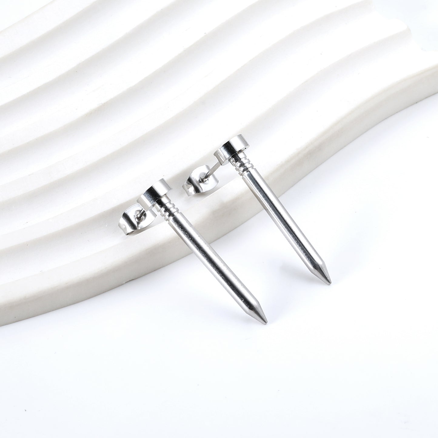 Bulk Spiral Stud Earrings Smooth Design