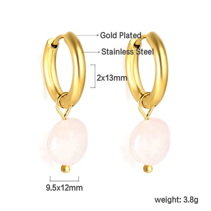 Wholesale Pink drop Hoop Earrings Delicate Style