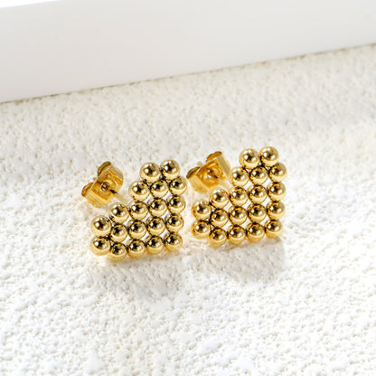 Wholesale Grape Triangle Earrings Unique Pattern
