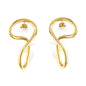 Bulk 18K Gold Spiral Design Earrings Contemporary Style