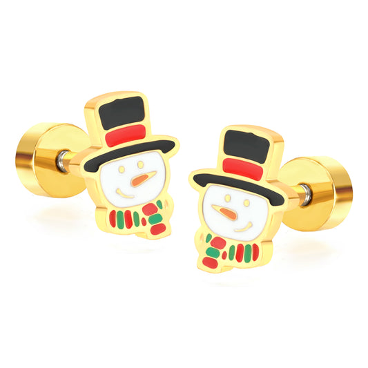 Wholesale 18K Gold Cupcake Stud Earrings Cute Style