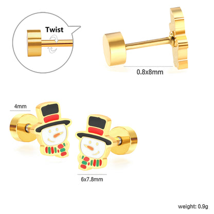 Wholesale 18K Gold Cupcake Stud Earrings Cute Style